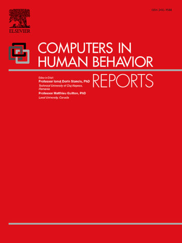 Computers in Human Behavior Reports cover
